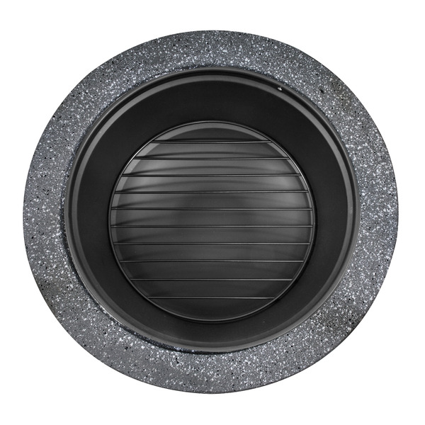 Sealey DG191 Dellonda Round MgO Fire Pit with BBQ Grill & Safety Mesh Screen 75cm - Dark Grey