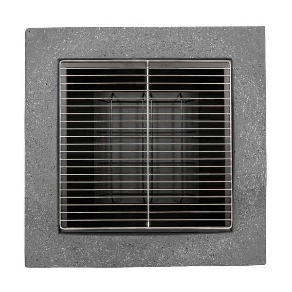 Sealey DG193 Dellonda Square MgO Fire Pit with BBQ Grill, Safety Mesh Screen - Dark Grey