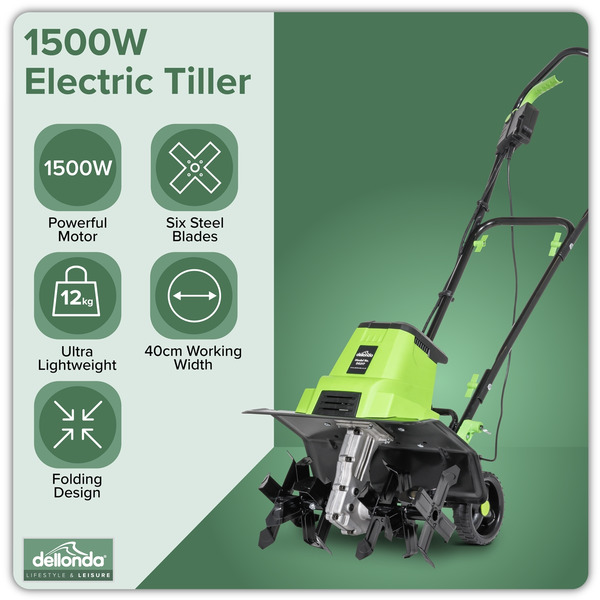 Sealey DG217 Dellonda Electric Tiller/Cultivator 1500W