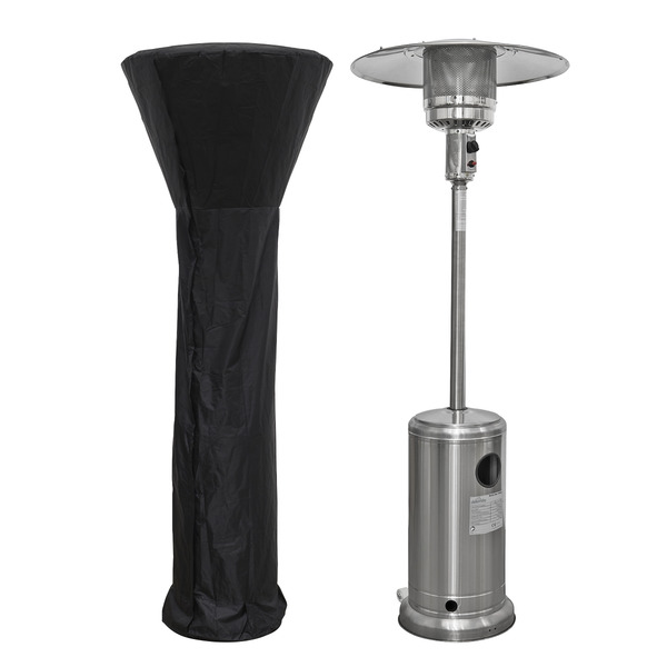 Sealey DG221 Dellonda Freestanding Gas Patio Heater 13kW with Wheels Supplied with Cover, Stainless Steel