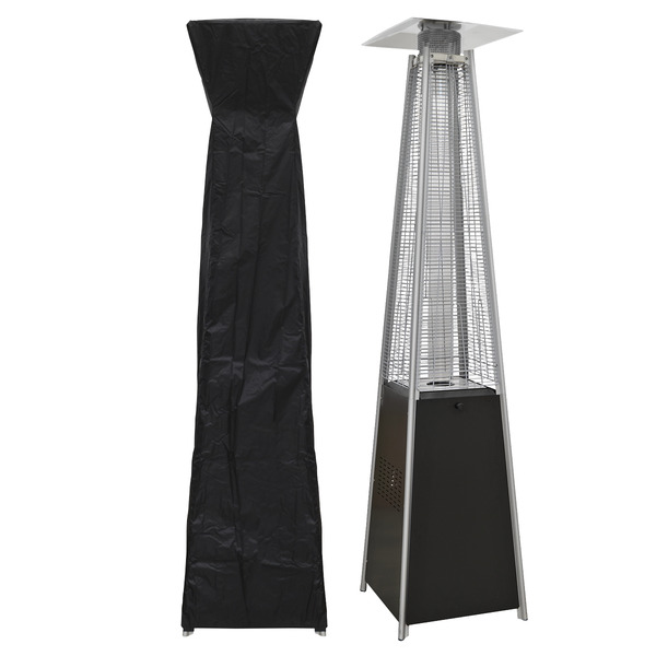 Sealey DG224 Dellonda Pyramid Gas Patio Heater 13kW for Commercial & Domestic Use, Supplied with Cover, Black