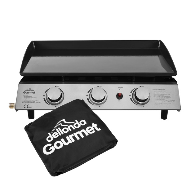 Sealey DG233 Dellonda 3 Burner Portable Gas Plancha & Cover