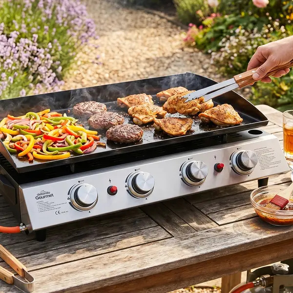 Sealey DG23 Dellonda 4 Burner Portable Gas Plancha