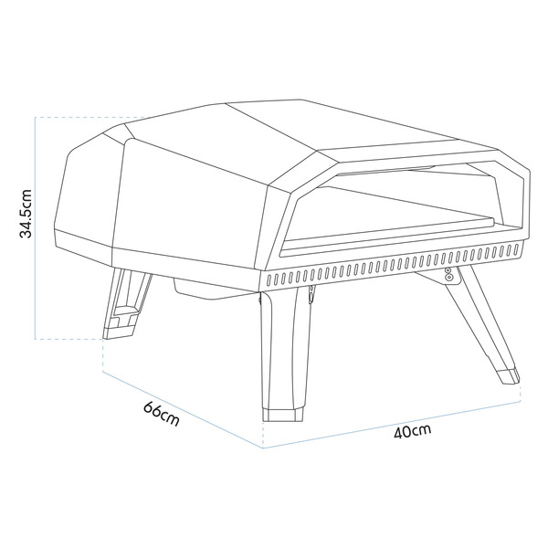 Sealey Dellonda Gas Pizza Oven with Water-Resistant Cover/Carry Bag & 12