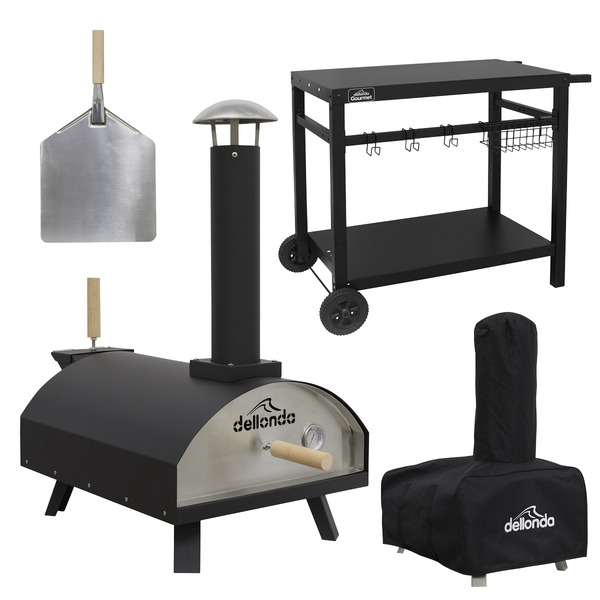 Sealey DG258 Dellonda Wood-Fired Pizza Oven, Pizza Peel, Cover & Plancha Trolley 14