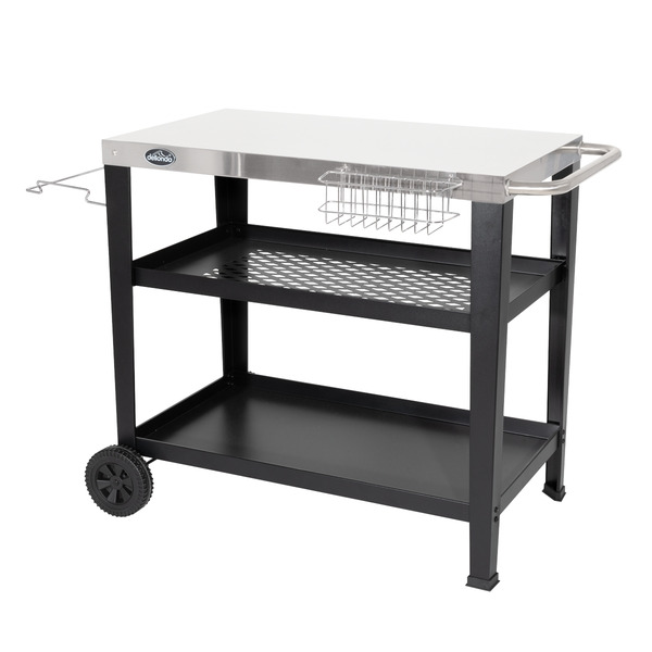 Sealey DG263 Dellonda Plancha Trolley with Utensil Holder - Stainless Steel Top