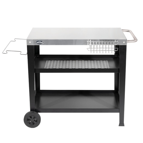 Sealey DG263 Dellonda Plancha Trolley with Utensil Holder - Stainless Steel Top