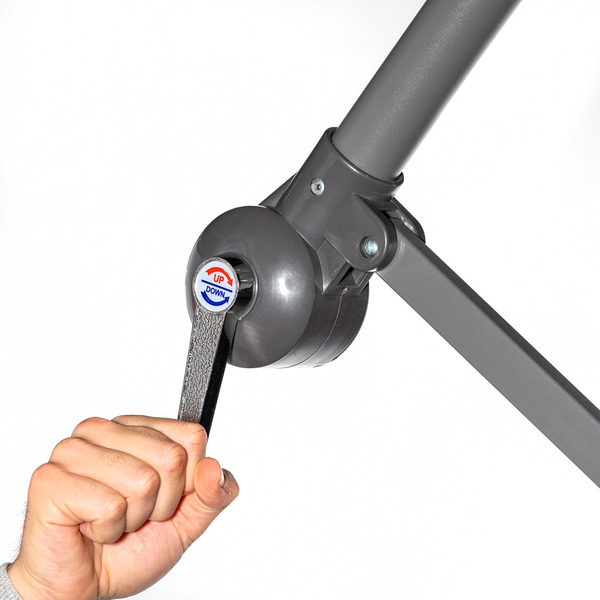 Sealey DG264 Dellonda Banana Parasol with Cover 3m - Grey