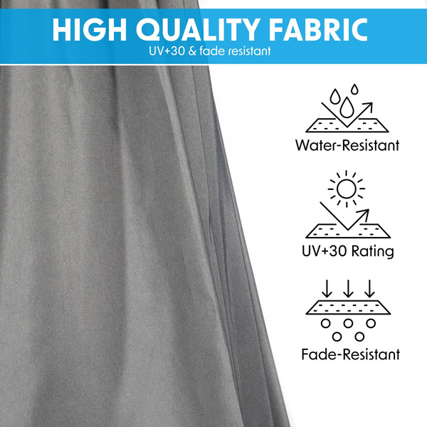 Sealey DG264 Dellonda Banana Parasol with Cover 3m - Grey