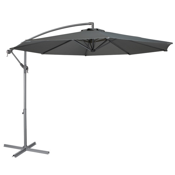 Sealey DG264 Dellonda Banana Parasol with Cover 3m - Grey