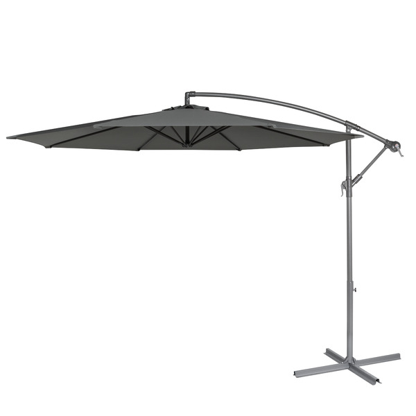 Sealey DG264 Dellonda Banana Parasol with Cover 3m - Grey