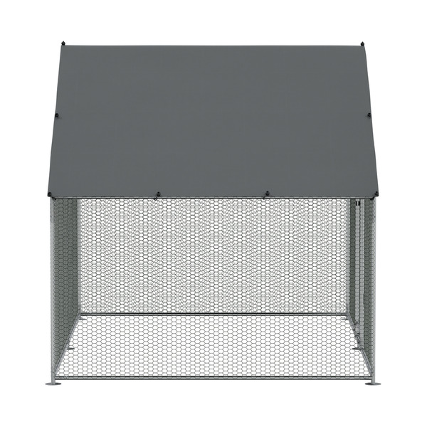 Sealey Dellonda Walk-In Galvanized Steel Chicken Run with Roof Cover & PVC Coated Chicken Wire