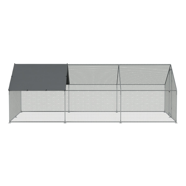 Sealey DG280 Dellonda Walk-In Galvanized Steel Chicken Run with Roof Cover & PVC Coated Chicken Wire