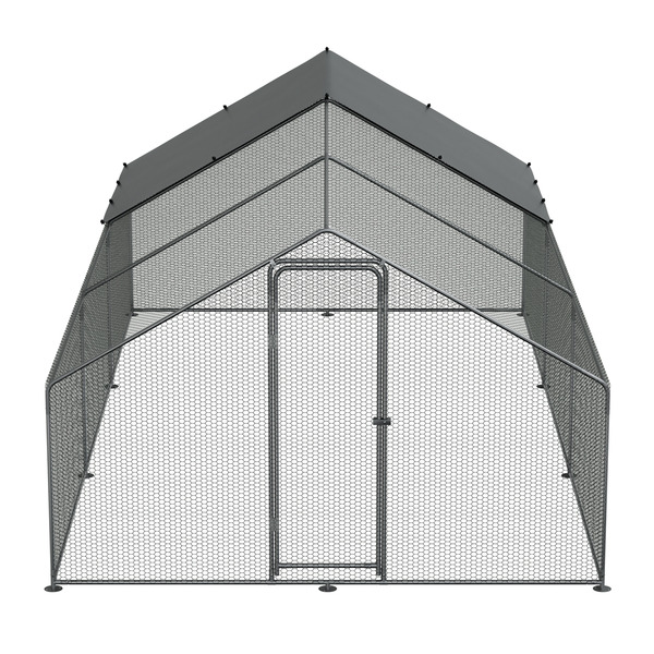 Sealey DG280 Dellonda Walk-In Galvanized Steel Chicken Run with Roof Cover & PVC Coated Chicken Wire