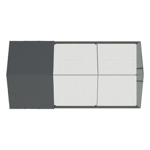 Sealey DG280 Dellonda Walk-In Galvanized Steel Chicken Run with Roof Cover & PVC Coated Chicken Wire