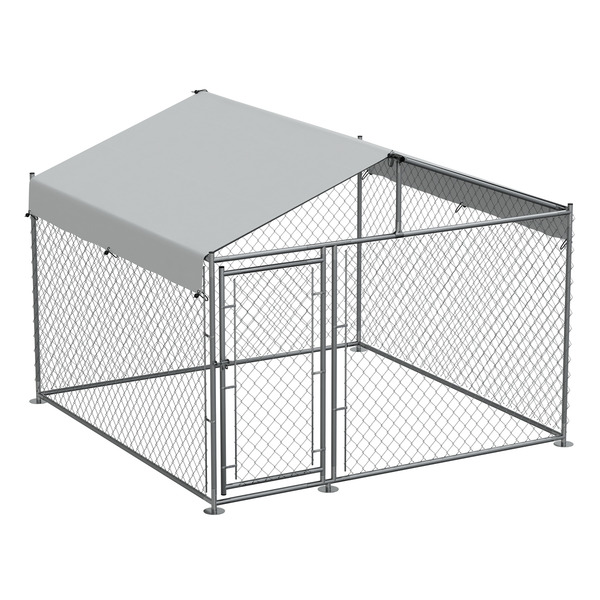 Sealey Dellonda Galvanised Steel Dog Kennel with Roof Cover & Chain Link Fencing