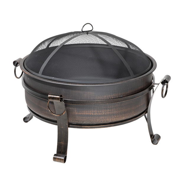 Sealey DG42 Dellonda 76cm Deluxe 2-in-1 Outdoor Fire Pit & Coffee Table Antique Bronze Effect