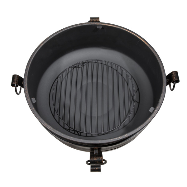 Sealey DG42 Dellonda 76cm Deluxe 2-in-1 Outdoor Fire Pit & Coffee Table Antique Bronze Effect