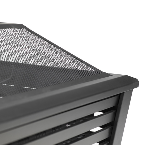 Sealey DG43 Dellonda 89cm Square Outdoor Fire Pit, Black