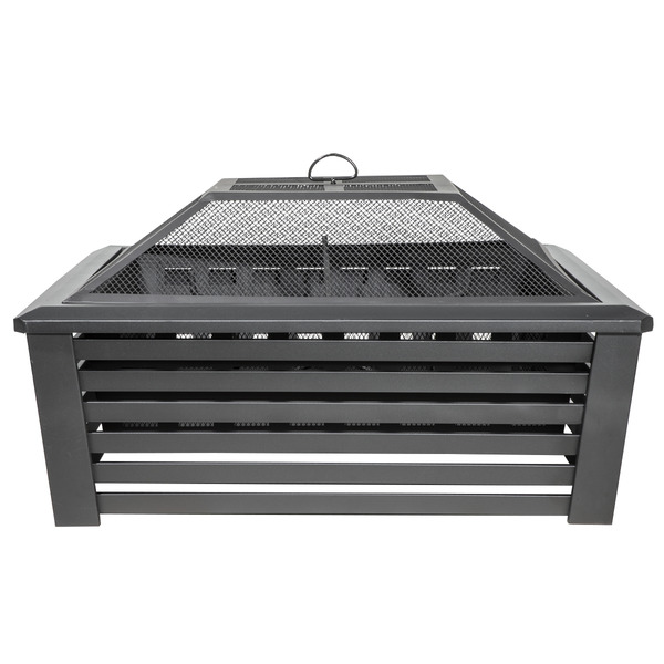 Sealey DG43 Dellonda 89cm Square Outdoor Fire Pit, Black