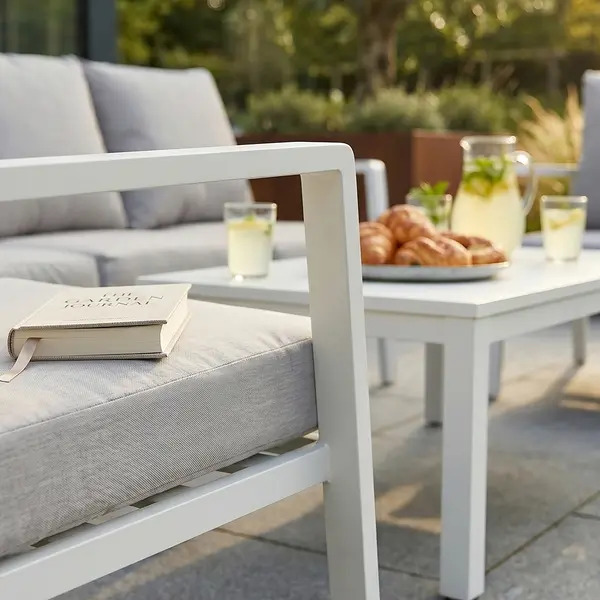 Sealey DG52 Dellonda Kyoto Aluminium Outdoor Sofa & Coffee Table Set 4pc