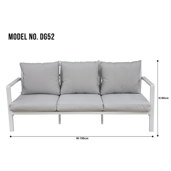 Sealey Dellonda Kyoto Aluminium Outdoor Sofa & Coffee Table Set 4pc
