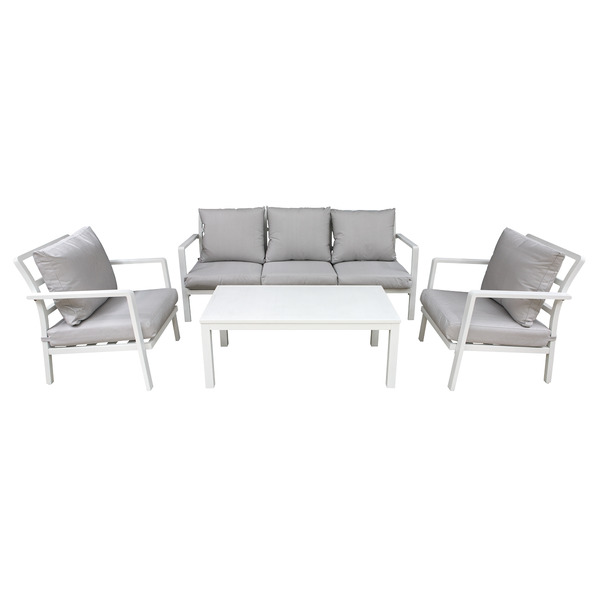 Sealey Dellonda Kyoto Aluminium Outdoor Sofa & Coffee Table Set 4pc