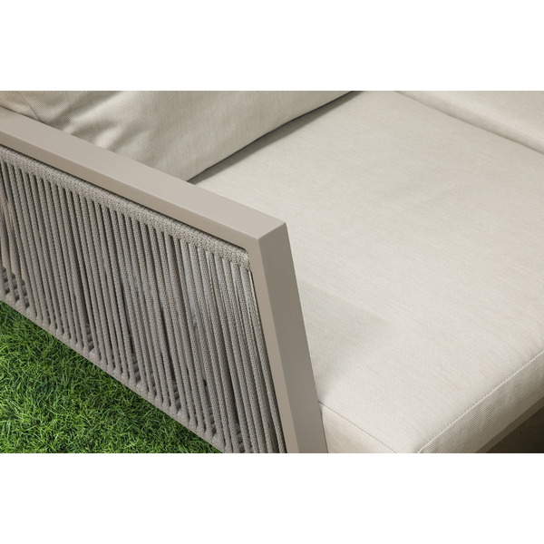 Dellonda Fusion Aluminium Outdoor Corner Sofa & Coffee Table Set 4pc