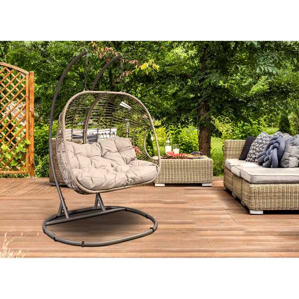 Sealey Dellonda Double Swinging Egg Chair with Cushion