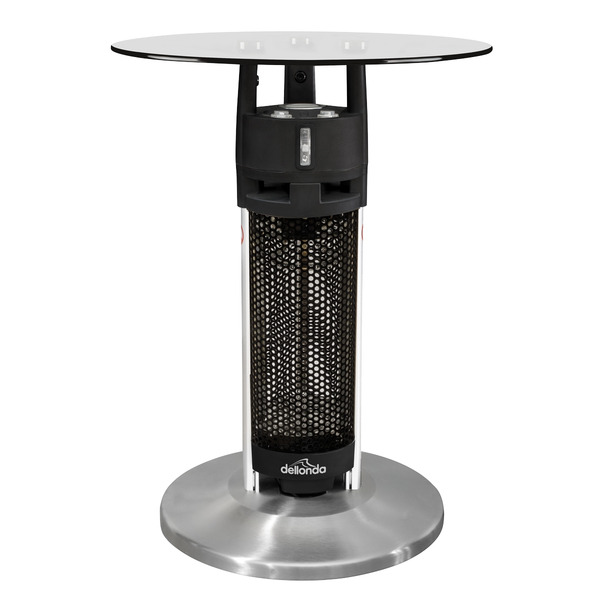Sealey DG62 Dellonda Bistro Table with 1200W Heater, 65cm, Black/Stainless Steel