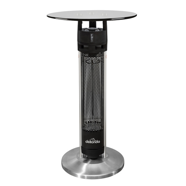 Sealey DG63 Dellonda Bistro Table with 1600W Heater, 95cm, Black/Stainless Steel