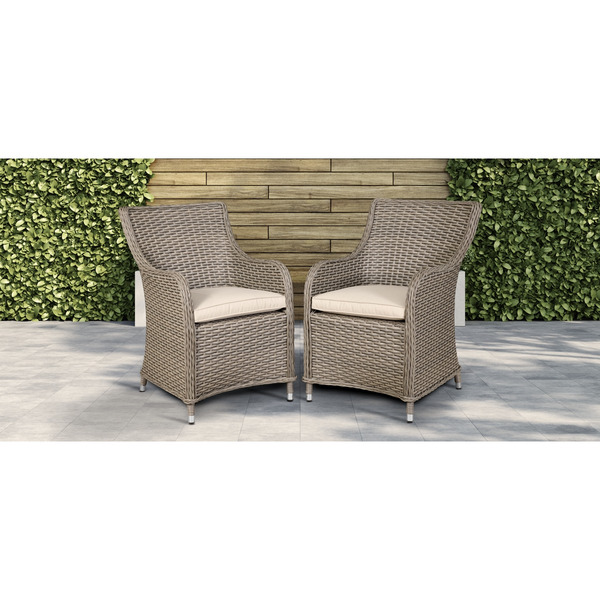 Sealey Dellonda Chester Rattan Wicker Outdoor Garden Dining Chairs 2pc
