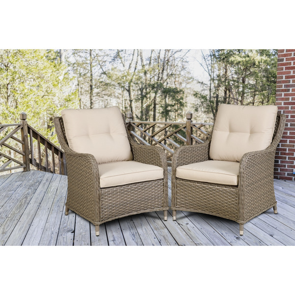 Sealey Dellonda Chester Rattan Wicker Outdoor Armchairs 2pc