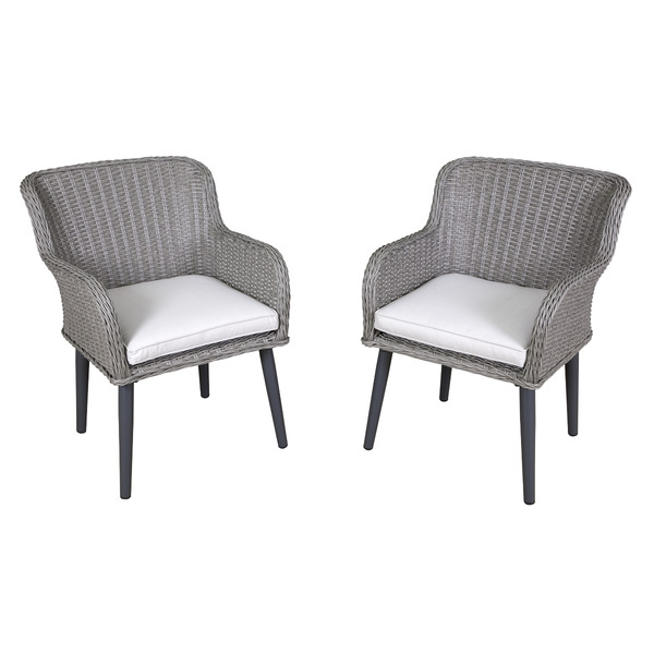 Sealey Dellonda Buxton Rattan Wicker Outdoor Chairs Set 2pc