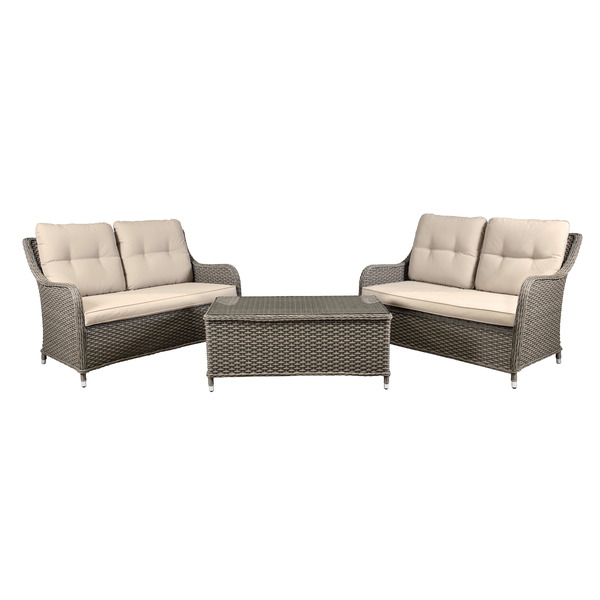 Sealey DG88 Dellonda Chester Rattan Wicker Outdoor Lounge Set 3pc