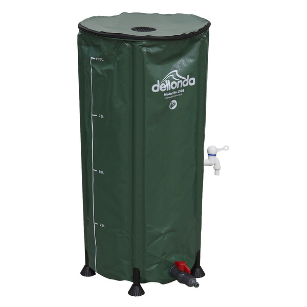 Sealey DG8 Dellonda Collapsible PVC Garden Water Butt with Zipped Lid & Drain Tap 100L