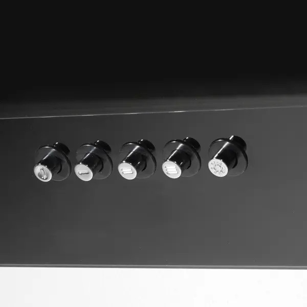 Sealey DH106 Baridi Angled Chimney Cooker Hood with Carbon Filters & LED Lamp 90cm, Energy Class A - Black Glass
