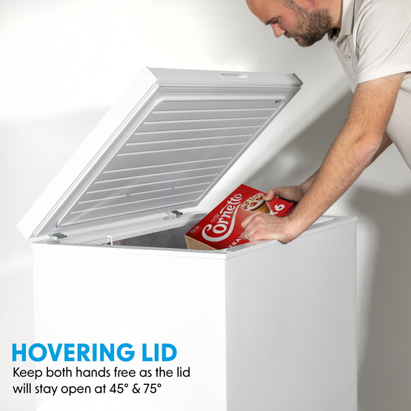 Baridi Freestanding Chest Freezer 199L Capacity - White