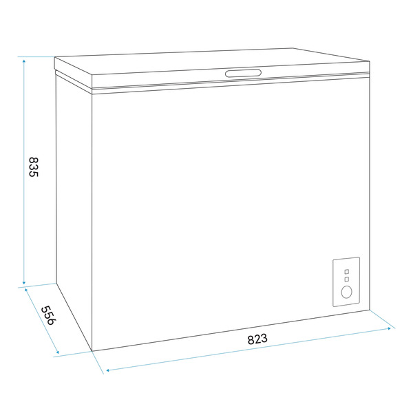Baridi Freestanding Chest Freezer 199L Capacity - White