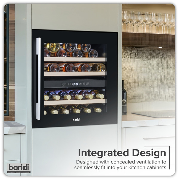 Baridi 36 Bottle Wine Fridge & Cooler 60cm