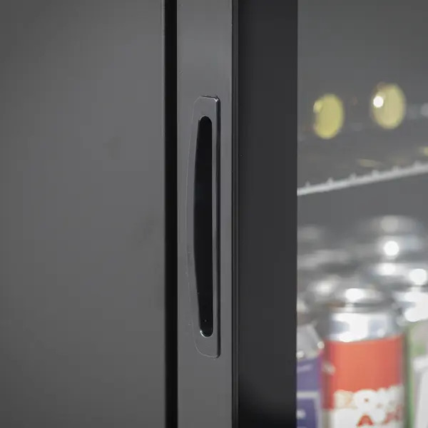 Sealey DH12 Baridi Mini Tabletop Beer & Drinks Fridge with Metal Shelves, LED Light & Security Lock 50L - Black