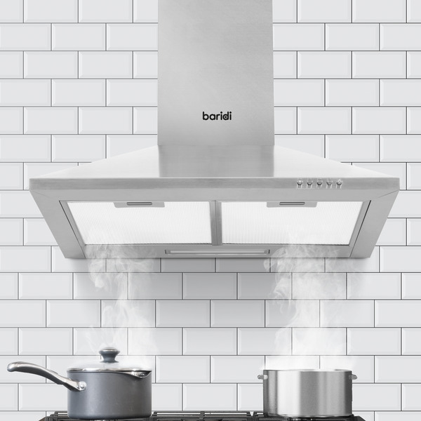 Sealey DH126 Baridi Cooker Hood with Carbon Filters 60cm - Stainless Steel