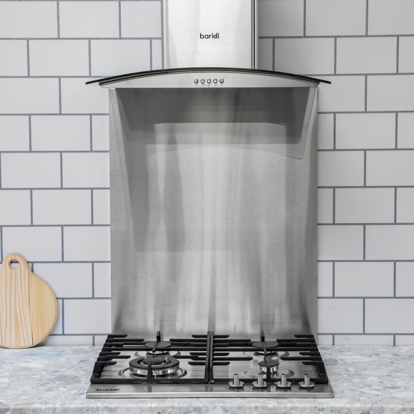 Sealey DH128 Baridi Curved Glass Cooker Hood with Carbon Filters & LED Lights 60cm - Stainless Steel