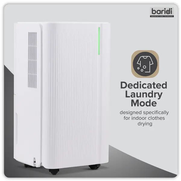 Sealey DH147 Baridi Dehumidifier with Digital Display & 24hr Timer 12L - White