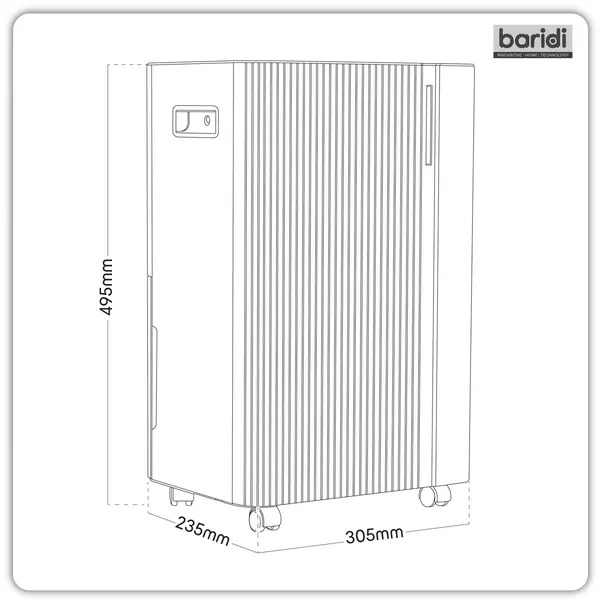 Sealey DH148 Baridi Dehumidifier with Digital Display & 24hr Timer 20L - White