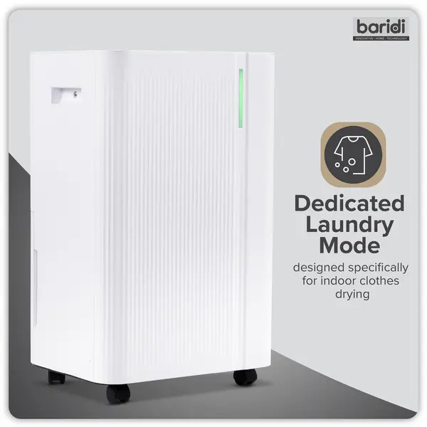 Sealey DH148 Baridi Dehumidifier with Digital Display & 24hr Timer 20L - White