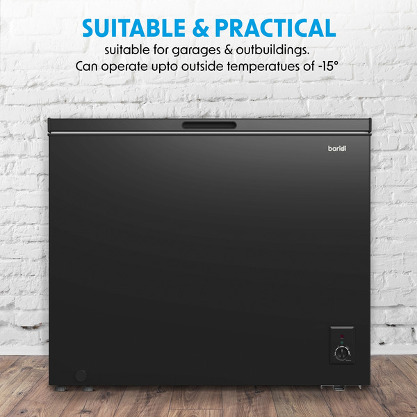 Sealey DH151 Baridi Freestanding Chest Freezer 199L Capacity - Black
