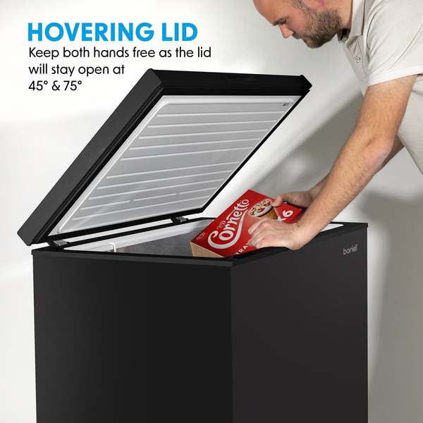 Sealey DH151 Baridi Freestanding Chest Freezer 199L Capacity - Black