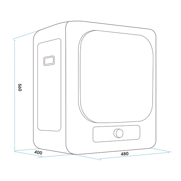 Baridi Tabletop Tumble Dryer with Analogue Controls 2.5kg Capacity - White