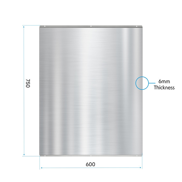 Sealey DH193 Baridi Splashback for Cooker Hoods 60 x 75cm - Stainless Steel
